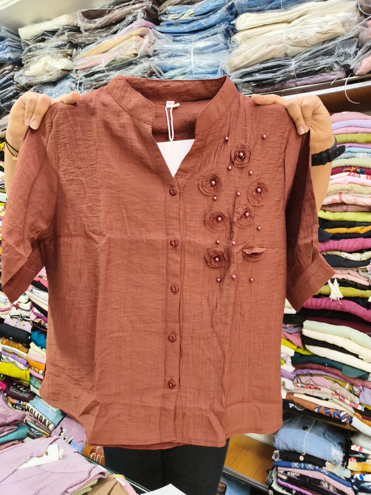 Cotton Embroidered Tops - Maruti Westren Wear