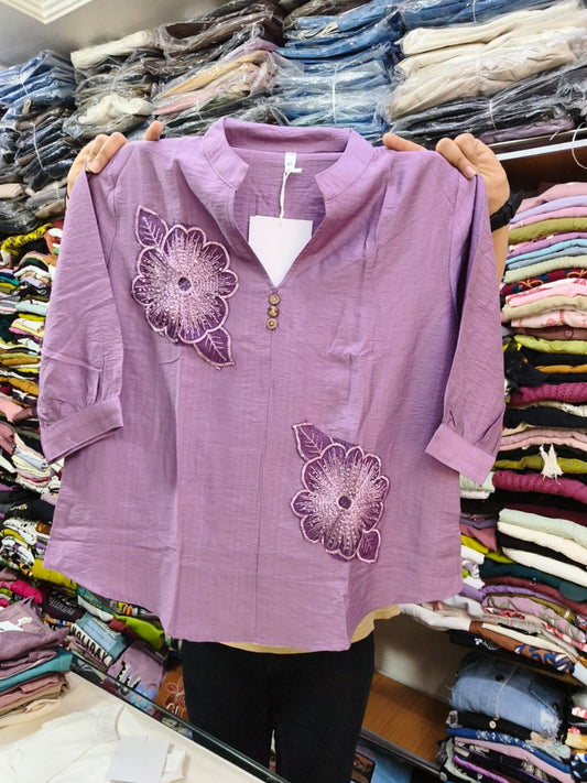 Cotton Embroidered Tops - Maruti Westren Wear